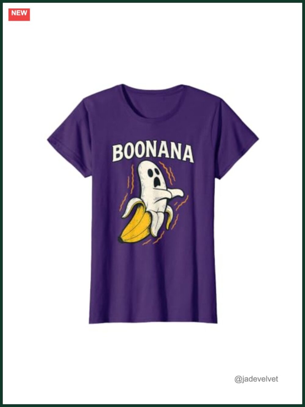 Boonana Cute Ghost Banana Halloween Costume T-Shirt Cotton